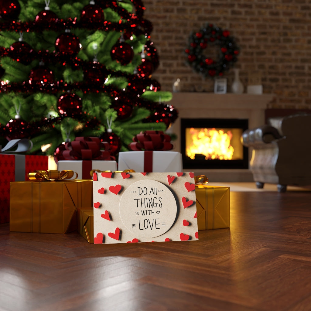 Scripture Walls Inspirational Wall Art Do All Things With Love Motivational Print Ready to Hang Artwork Unframed-Express Your Love Gifts
