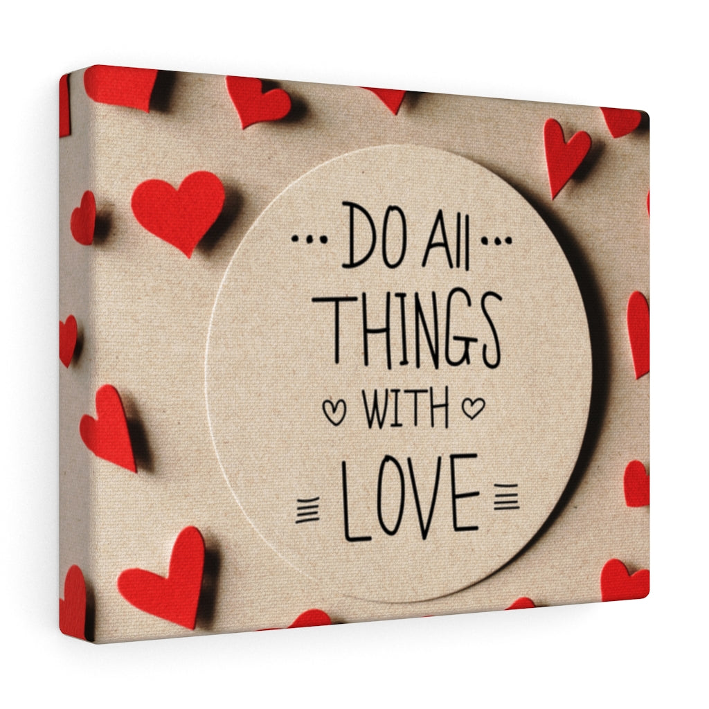 Scripture Walls Inspirational Wall Art Do All Things With Love Motivational Print Ready to Hang Artwork Unframed-Express Your Love Gifts