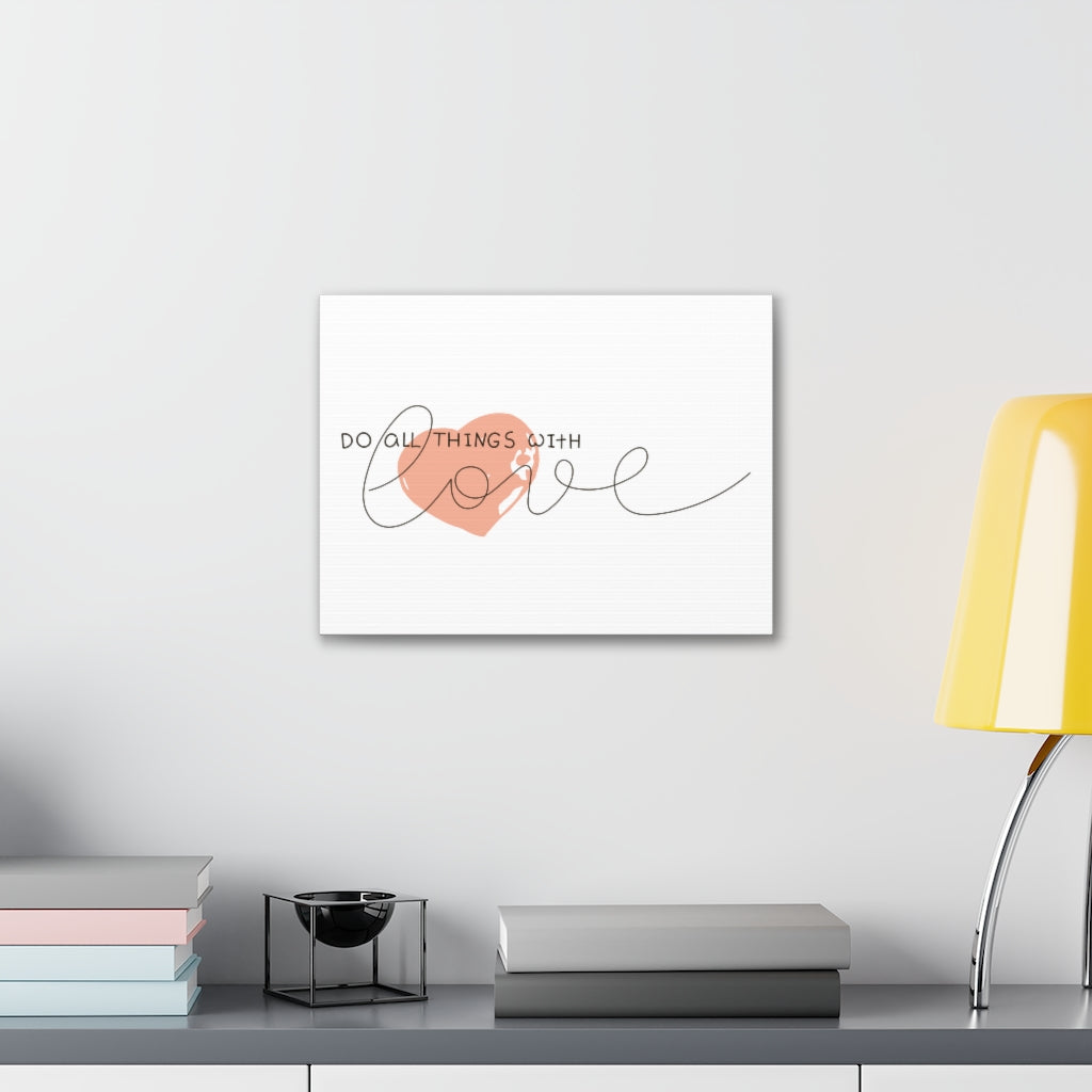 Scripture Walls Inspirational Wall Art Do All With Love Motivation Wall Decor for Home Office Gym Inspiring Success Quote Print Ready to Hang Unframed-Express Your Love Gifts
