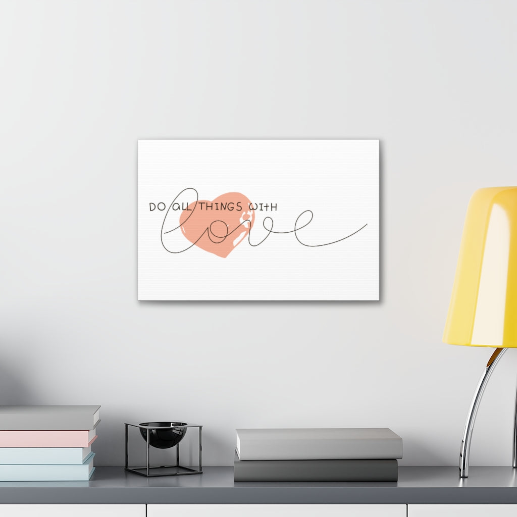 Scripture Walls Inspirational Wall Art Do All With Love Motivation Wall Decor for Home Office Gym Inspiring Success Quote Print Ready to Hang Unframed-Express Your Love Gifts