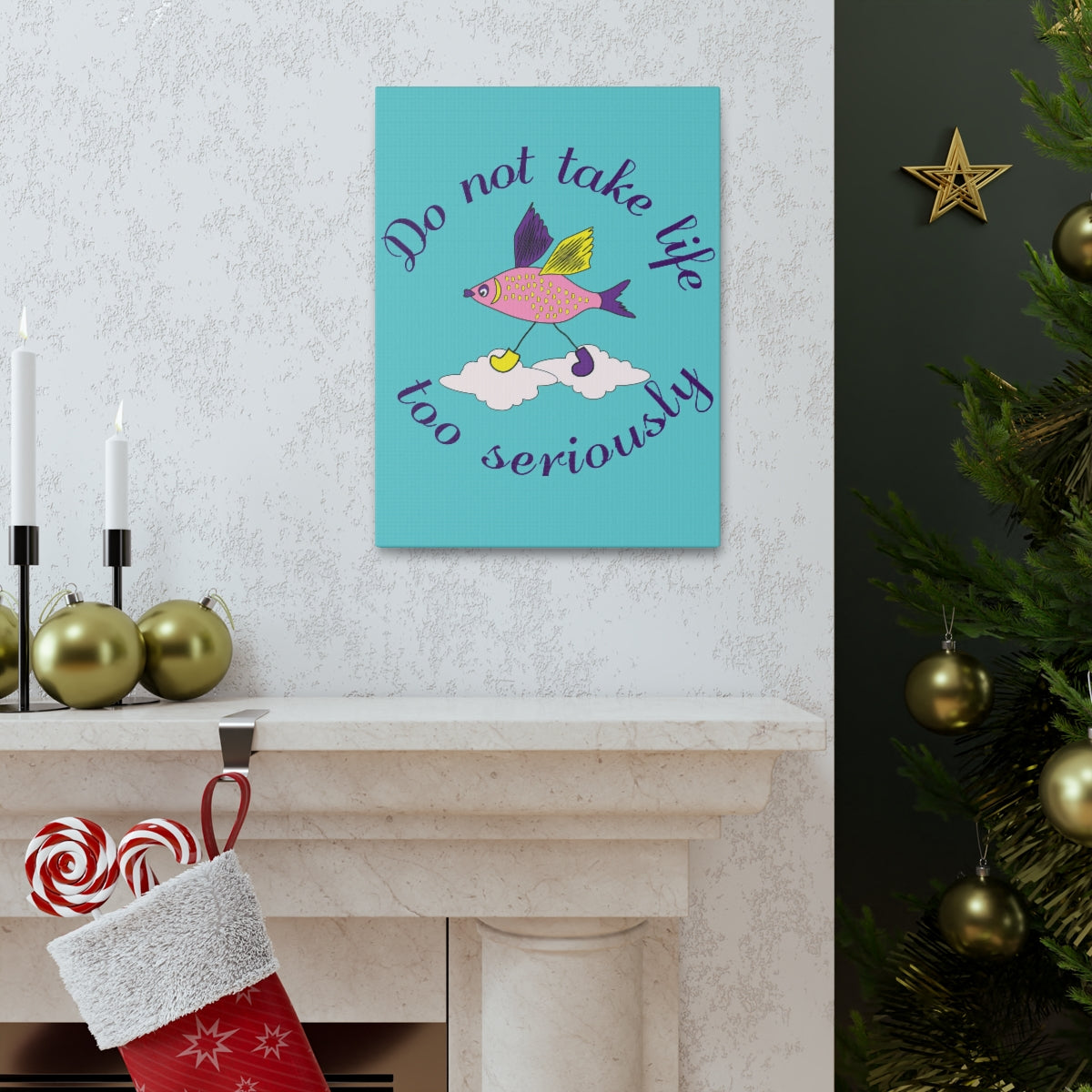 Scripture Walls Inspirational Wall Art Do Not Take Life Seriously Motivation Wall Decor for Home Office Gym Inspiring Success Quote Print Ready to Hang Unframed-Express Your Love Gifts