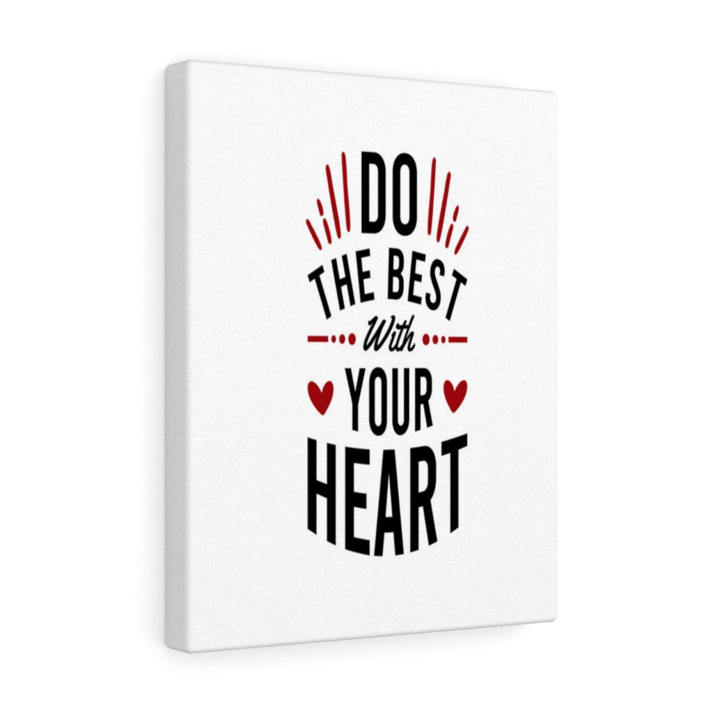 Scripture Walls Inspirational Wall Art Do The Best With Your Heart Wall Art Motivation Wall Decor for Home Office Gym Inspiring Success Quote Print Ready to Hang Unframed-Express Your Love Gifts