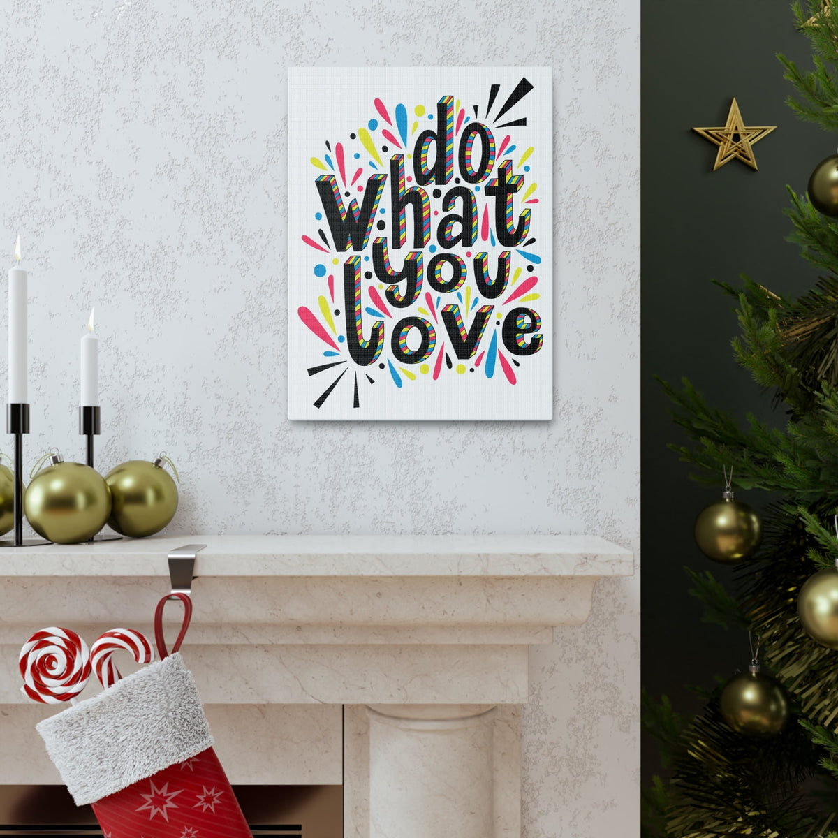 Scripture Walls Inspirational Wall Art Do What You Love Motivation Wall Decor for Home Office Gym Inspiring Success Quote Print Ready to Hang Unframed-Express Your Love Gifts