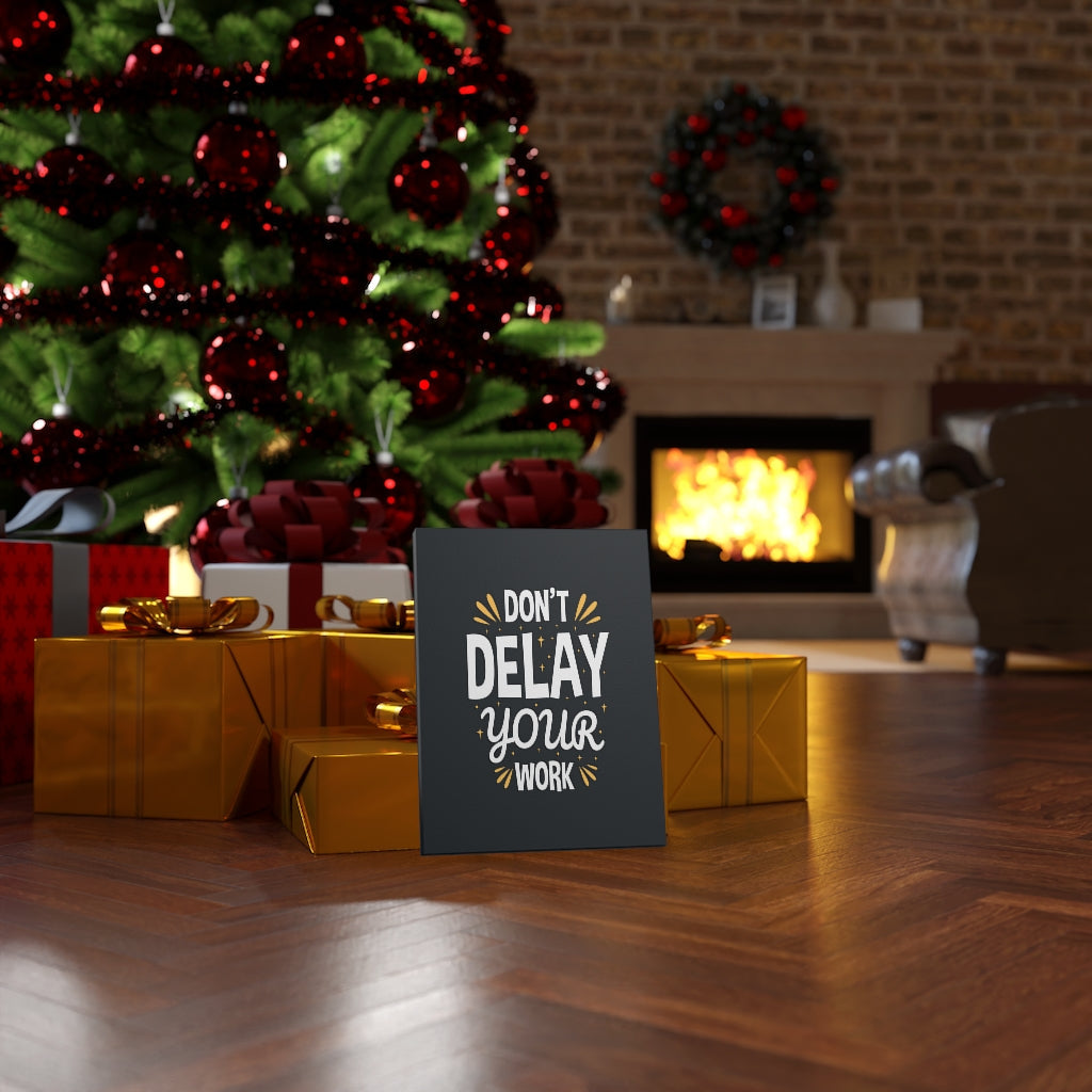 Scripture Walls Inspirational Wall Art Don't Delay Your Work Wall Art Motivation Wall Decor for Home Office Gym Inspiring Success Quote Print Ready to Hang Unframed-Express Your Love Gifts