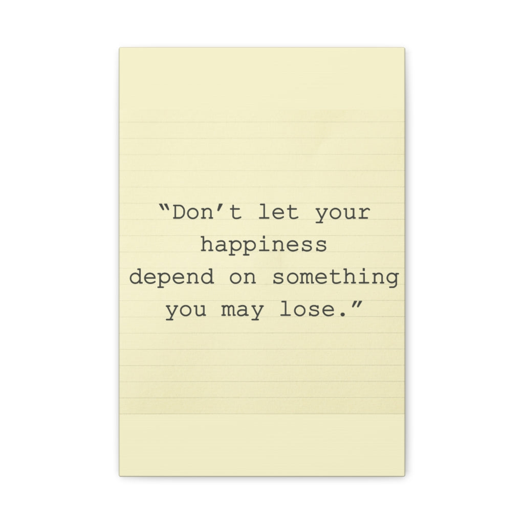 Scripture Walls Inspirational Wall Art Don't Depend Happiness Motivation Wall Decor for Home Office Gym Inspiring Success Quote Print Ready to Hang Unframed-Express Your Love Gifts