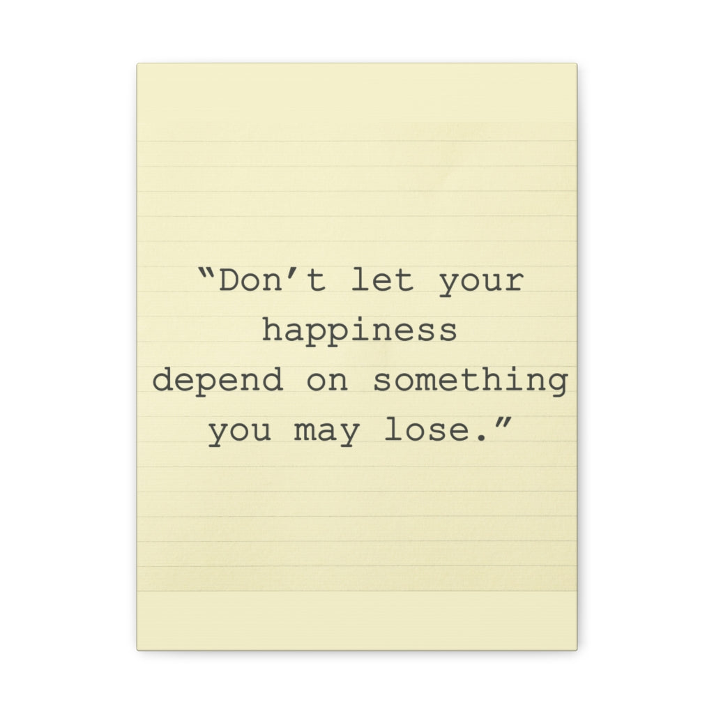 Scripture Walls Inspirational Wall Art Don't Depend Happiness Motivation Wall Decor for Home Office Gym Inspiring Success Quote Print Ready to Hang Unframed-Express Your Love Gifts