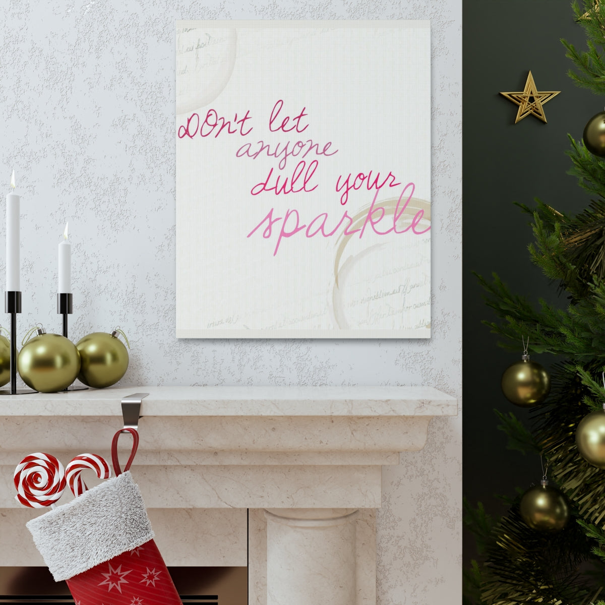 Scripture Walls Inspirational Wall Art Don't Dull Your Sparkle Simple Motivation Wall Decor for Home Office Gym Inspiring Success Quote Print Ready to Hang Unframed-Express Your Love Gifts