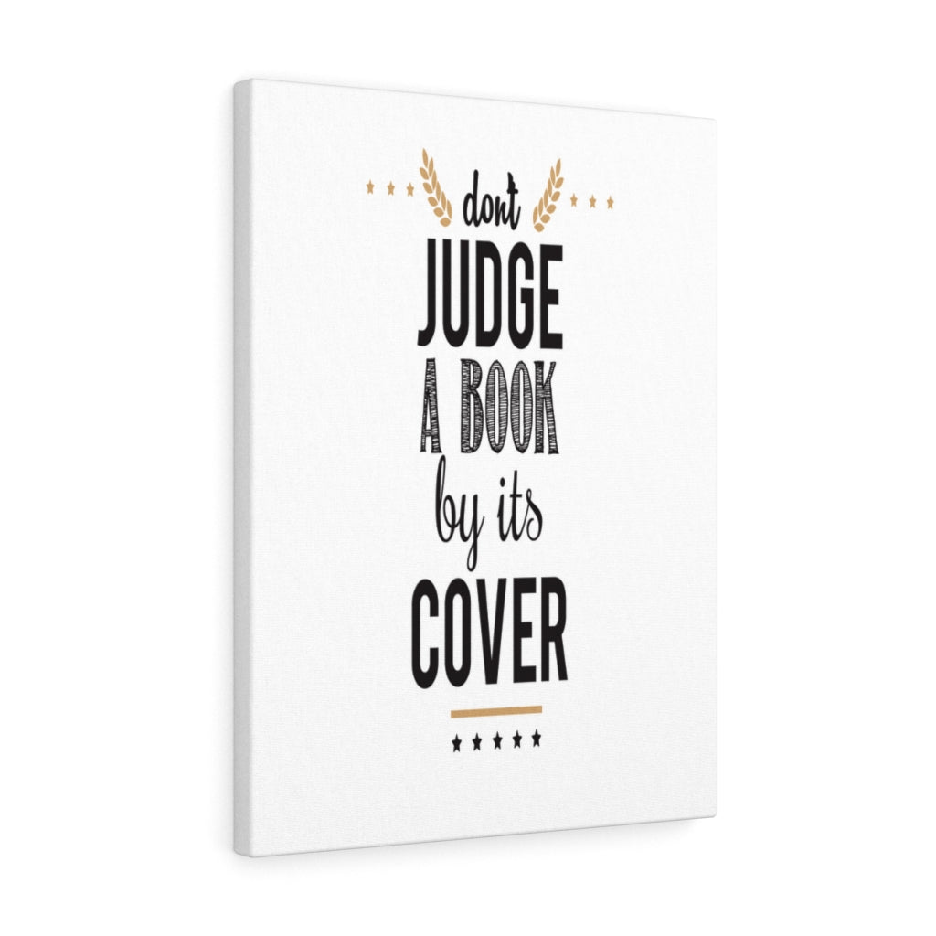 Scripture Walls Inspirational Wall Art Don't Judge A Book By Its Cover Wall Art Motivation Wall Decor for Home Office Gym Inspiring Success Quote Print Ready to Hang Unframed-Express Your Love Gifts