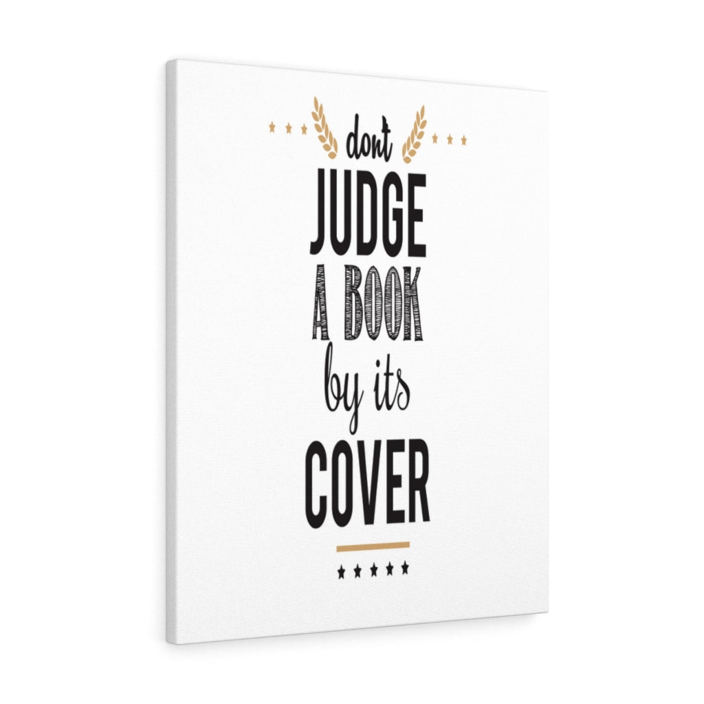 Scripture Walls Inspirational Wall Art Don't Judge A Book By Its Cover Wall Art Motivation Wall Decor for Home Office Gym Inspiring Success Quote Print Ready to Hang Unframed-Express Your Love Gifts