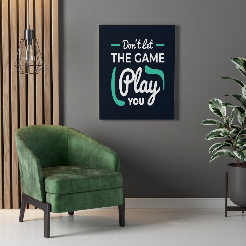 Scripture Walls Inspirational Wall Art Don't Let The Game Play You Wall Art Motivation Wall Decor for Home Office Gym Inspiring Success Quote Print Ready to Hang Unframed-Express Your Love Gifts
