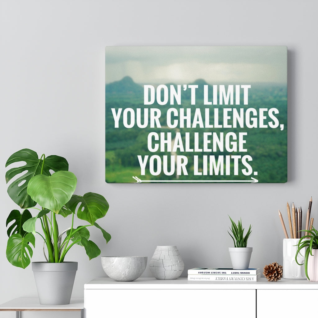 Scripture Walls Inspirational Wall Art Don't Limit Your Challenges Motivational Print Ready to Hang Artwork Unframed-Express Your Love Gifts