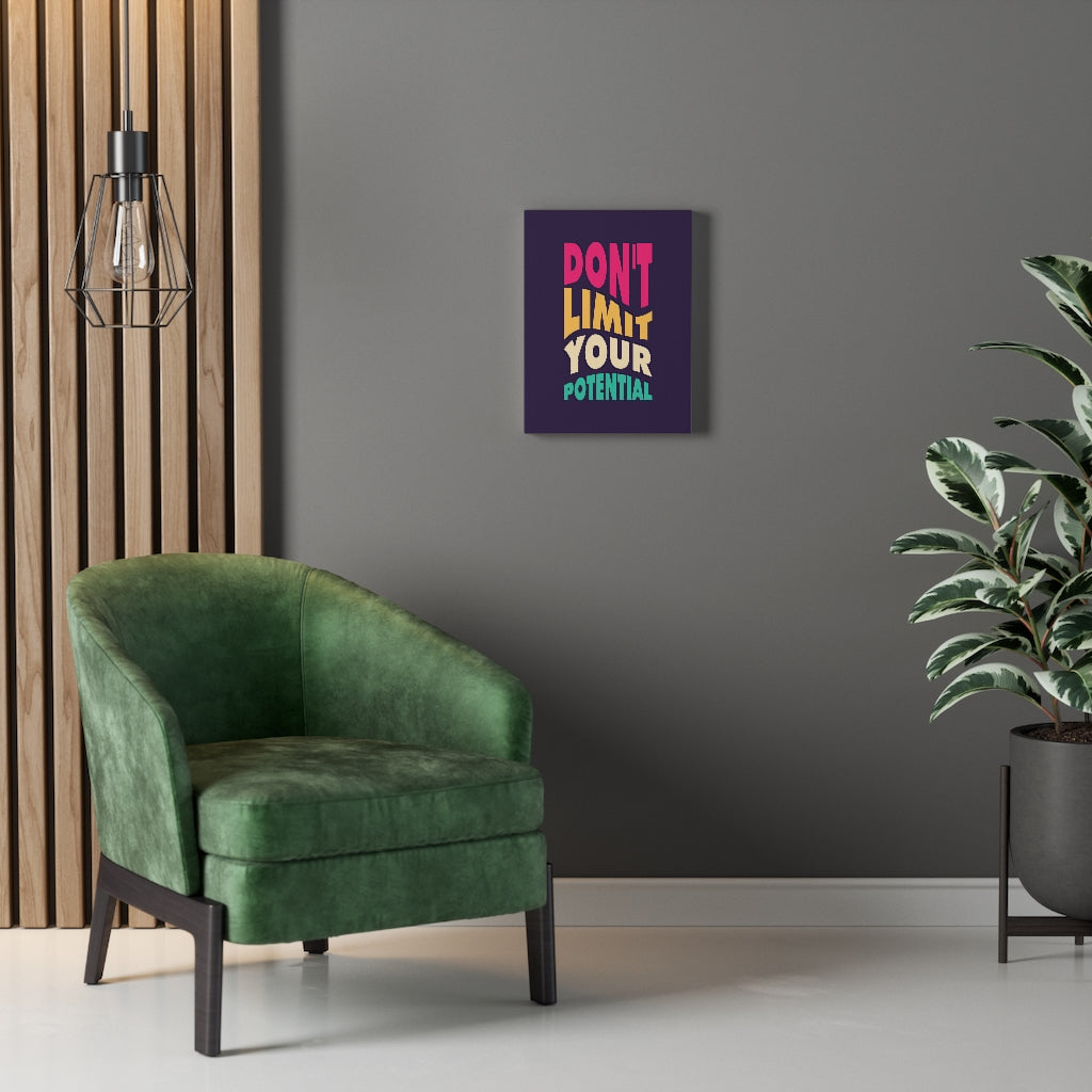 Scripture Walls Inspirational Wall Art Don't Limit Your Potential Wall Art Motivation Wall Decor for Home Office Gym Inspiring Success Quote Print Ready to Hang Unframed-Express Your Love Gifts