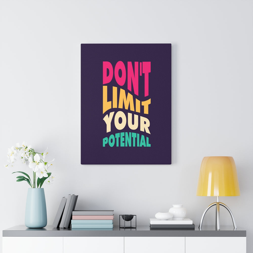 Scripture Walls Inspirational Wall Art Don't Limit Your Potential Wall Art Motivation Wall Decor for Home Office Gym Inspiring Success Quote Print Ready to Hang Unframed-Express Your Love Gifts