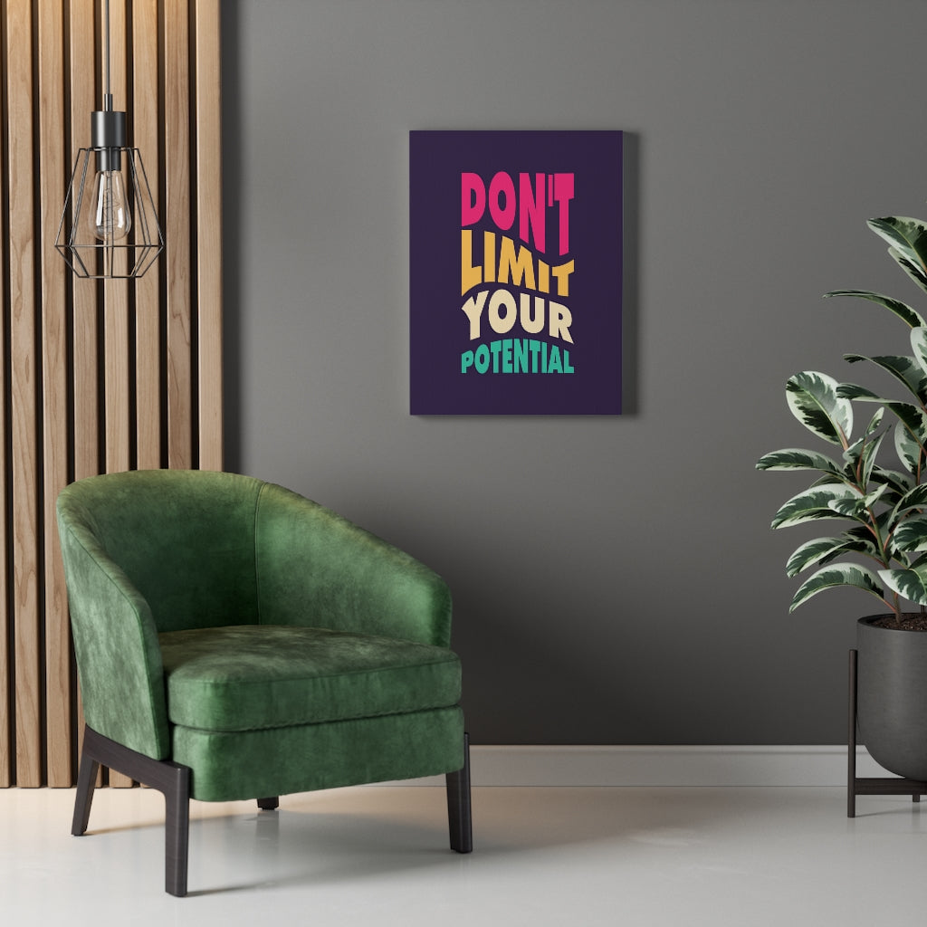 Scripture Walls Inspirational Wall Art Don't Limit Your Potential Wall Art Motivation Wall Decor for Home Office Gym Inspiring Success Quote Print Ready to Hang Unframed-Express Your Love Gifts