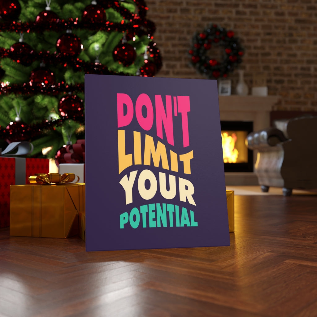 Scripture Walls Inspirational Wall Art Don't Limit Your Potential Wall Art Motivation Wall Decor for Home Office Gym Inspiring Success Quote Print Ready to Hang Unframed-Express Your Love Gifts
