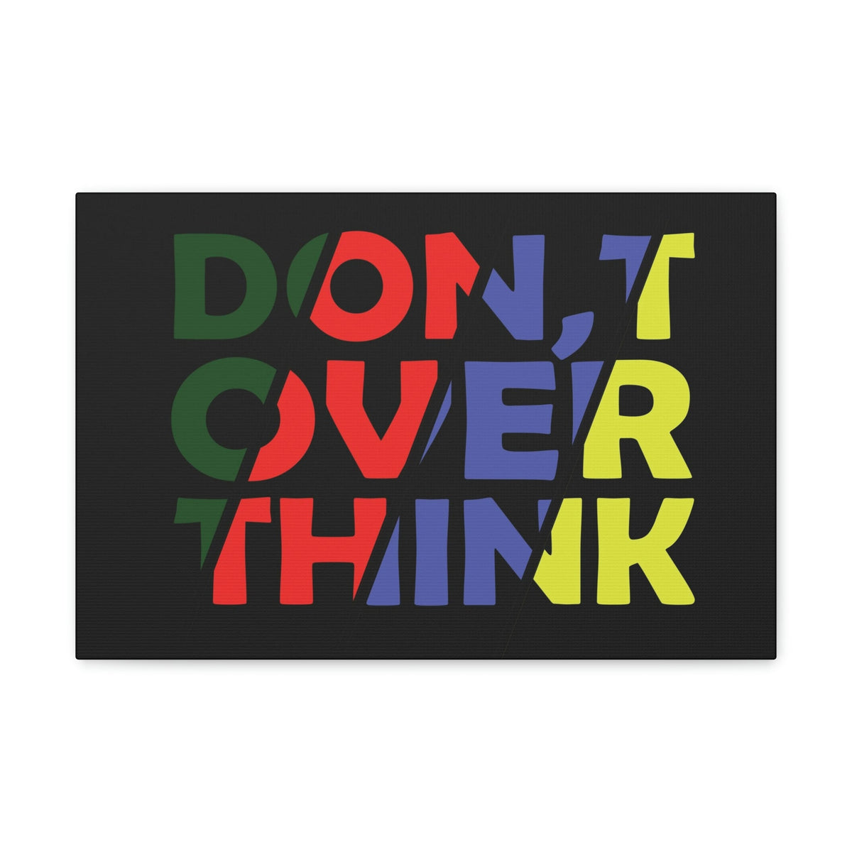 Scripture Walls Inspirational Wall Art Don't Over Think Canvas Wall Art Motivational Motto Inspiring Prints Artwork Decor Ready to Hang Unframed-Express Your Love Gifts