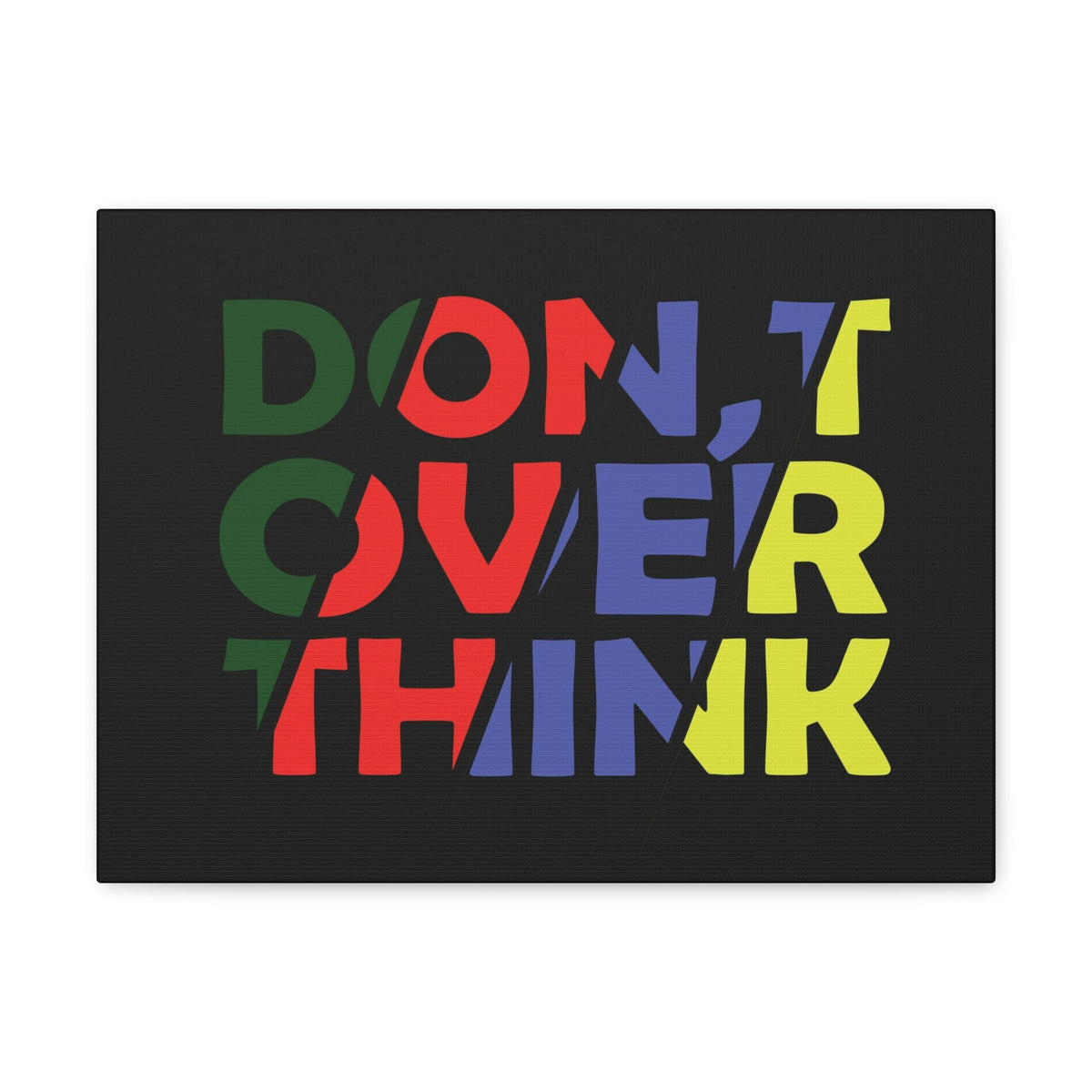 Scripture Walls Inspirational Wall Art Don't Over Think Canvas Wall Art Motivational Motto Inspiring Prints Artwork Decor Ready to Hang Unframed-Express Your Love Gifts