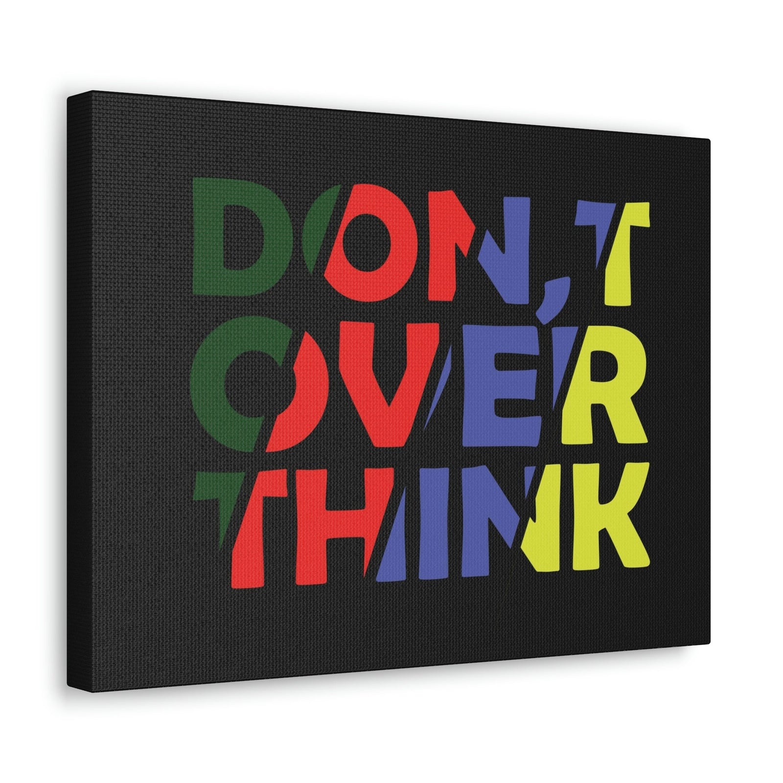 Scripture Walls Inspirational Wall Art Don't Over Think Canvas Wall Art Motivational Motto Inspiring Prints Artwork Decor Ready to Hang Unframed-Express Your Love Gifts