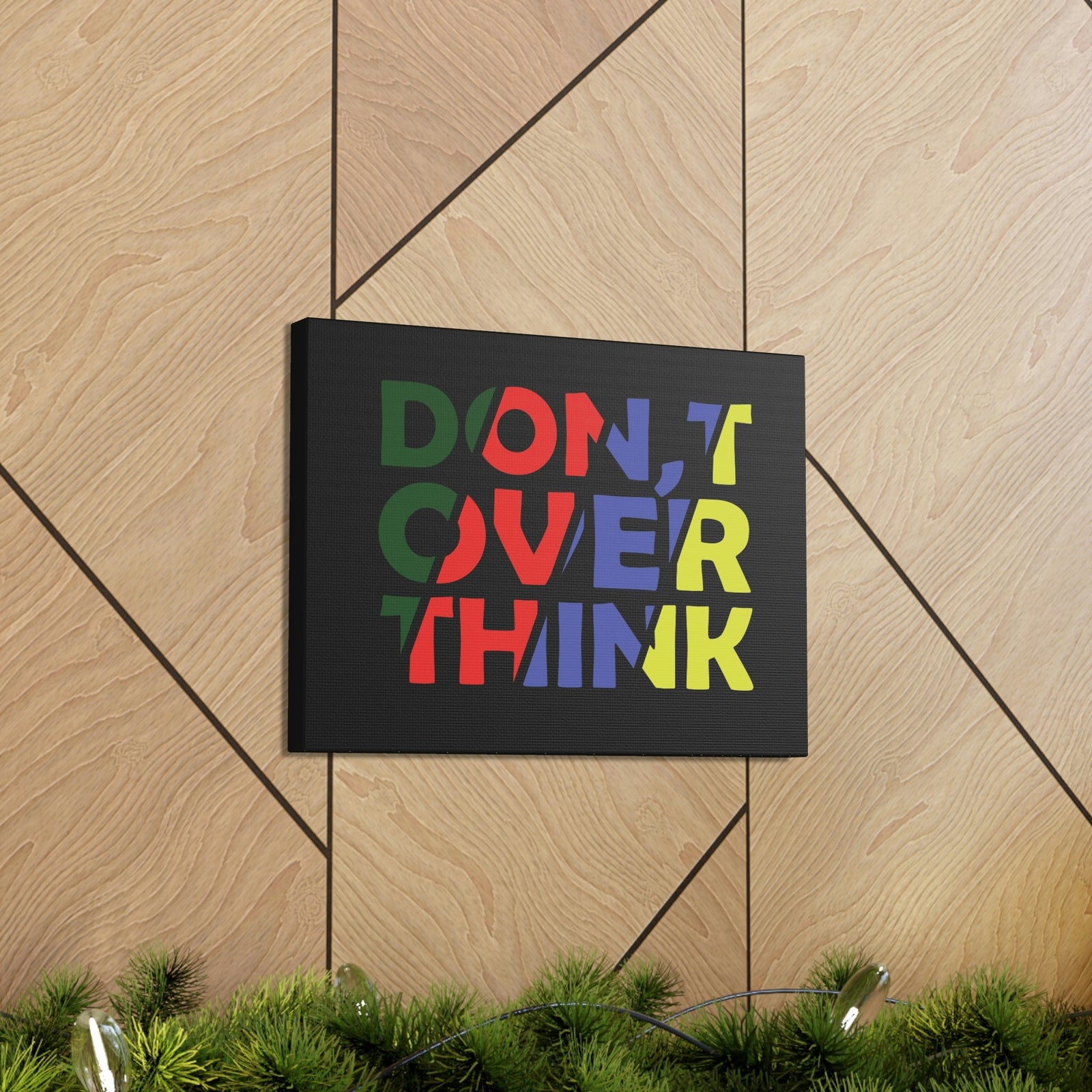 Scripture Walls Inspirational Wall Art Don't Over Think Canvas Wall Art Motivational Motto Inspiring Prints Artwork Decor Ready to Hang Unframed-Express Your Love Gifts