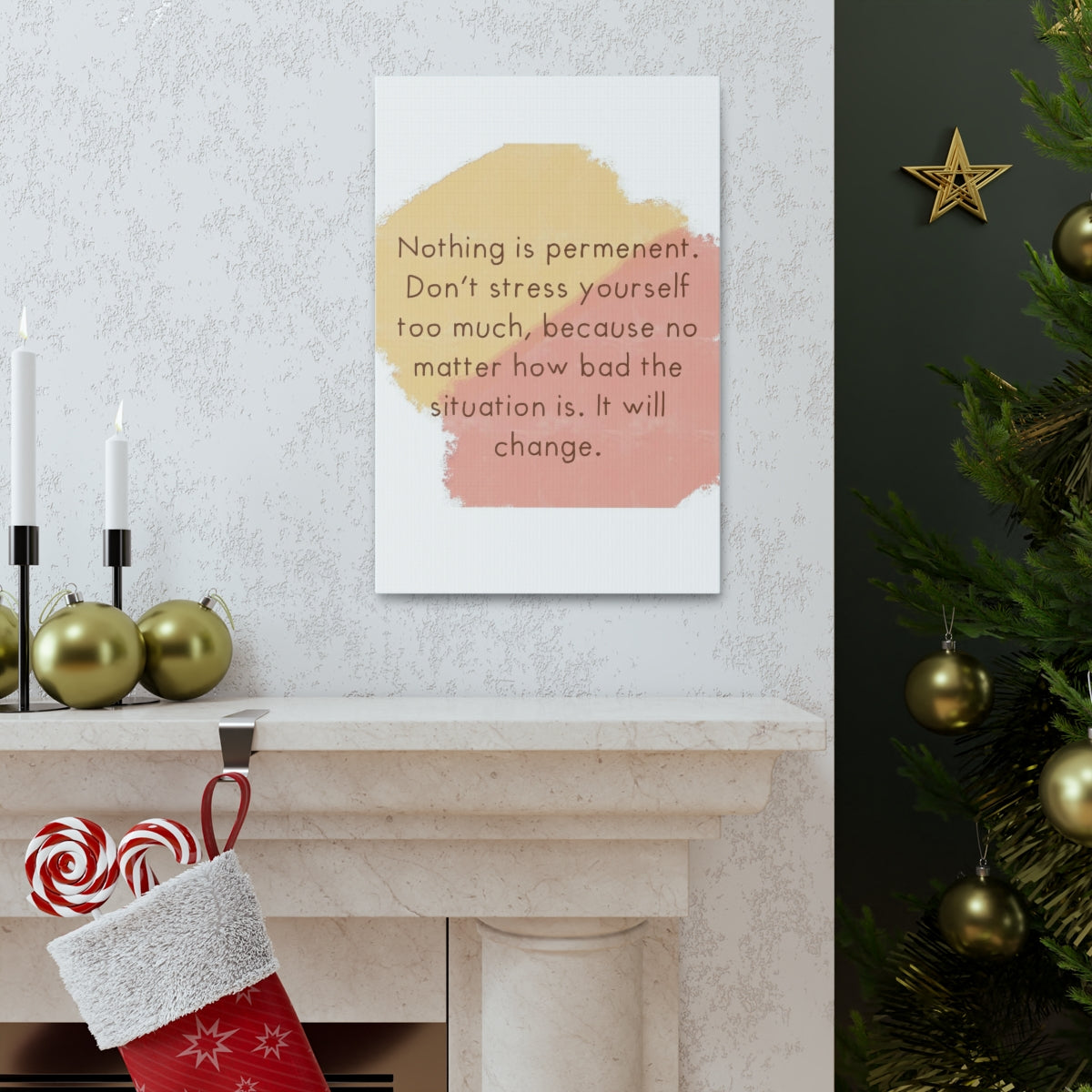 Scripture Walls Inspirational Wall Art Don't Stress Too Much Motivation Wall Decor for Home Office Gym Inspiring Success Quote Print Ready to Hang Unframed-Express Your Love Gifts