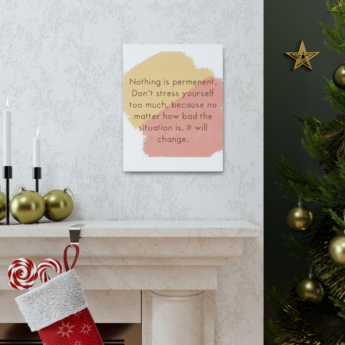 Scripture Walls Inspirational Wall Art Don't Stress Too Much Motivation Wall Decor for Home Office Gym Inspiring Success Quote Print Ready to Hang Unframed-Express Your Love Gifts