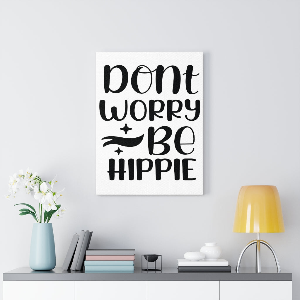 Scripture Walls Inspirational Wall Art Don't Worry Be Hippie Wall Art Motivation Wall Decor for Home Office Gym Inspiring Success Quote Print Ready to Hang Unframed-Express Your Love Gifts