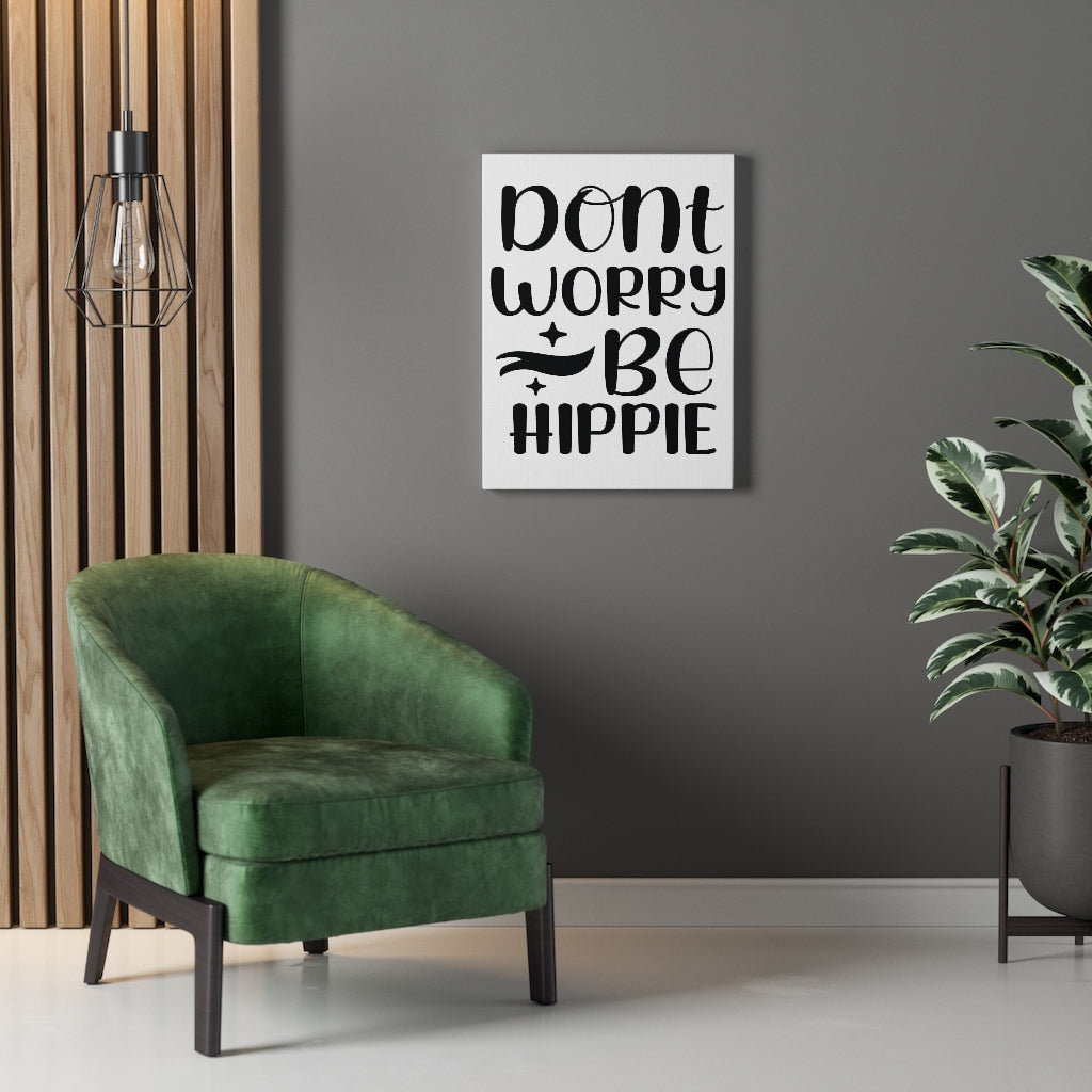 Scripture Walls Inspirational Wall Art Don't Worry Be Hippie Wall Art Motivation Wall Decor for Home Office Gym Inspiring Success Quote Print Ready to Hang Unframed-Express Your Love Gifts