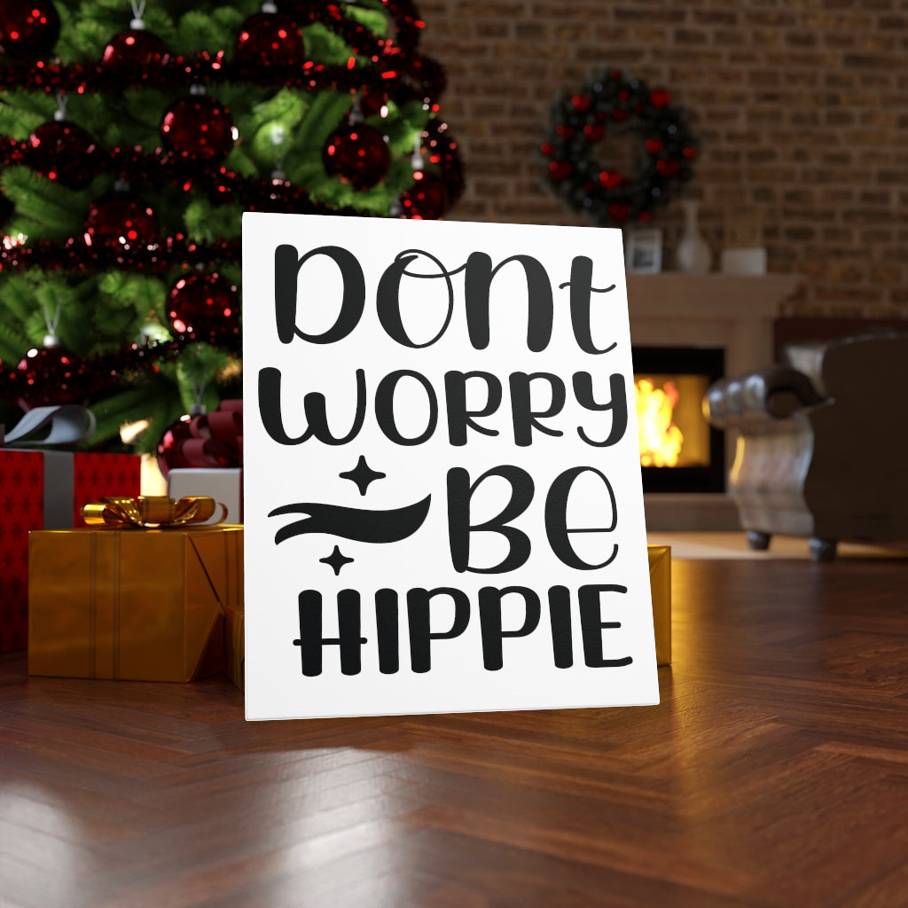 Scripture Walls Inspirational Wall Art Don't Worry Be Hippie Wall Art Motivation Wall Decor for Home Office Gym Inspiring Success Quote Print Ready to Hang Unframed-Express Your Love Gifts
