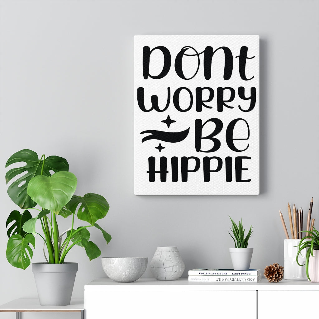 Scripture Walls Inspirational Wall Art Don't Worry Be Hippie Wall Art Motivation Wall Decor for Home Office Gym Inspiring Success Quote Print Ready to Hang Unframed-Express Your Love Gifts