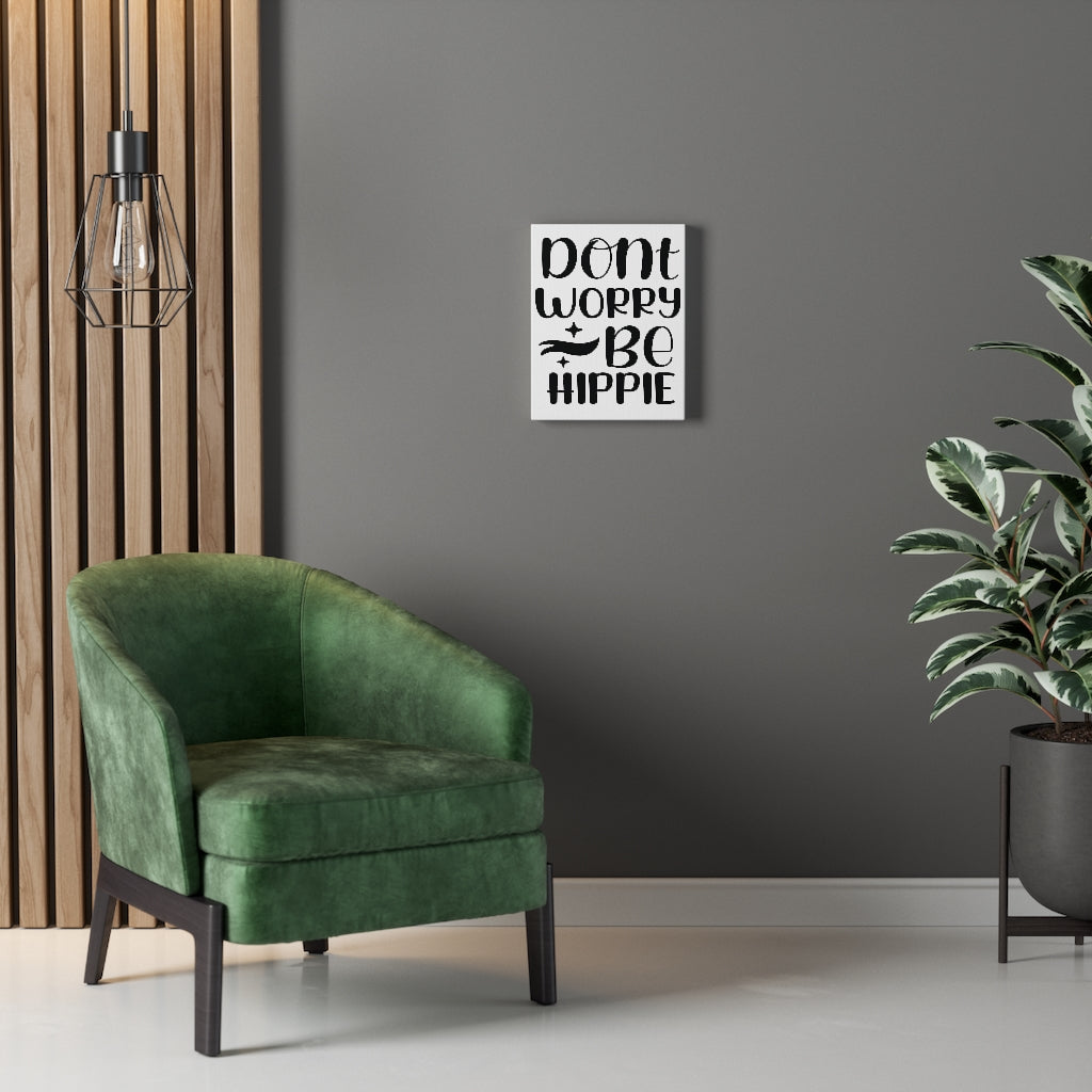 Scripture Walls Inspirational Wall Art Don't Worry Be Hippie Wall Art Motivation Wall Decor for Home Office Gym Inspiring Success Quote Print Ready to Hang Unframed-Express Your Love Gifts