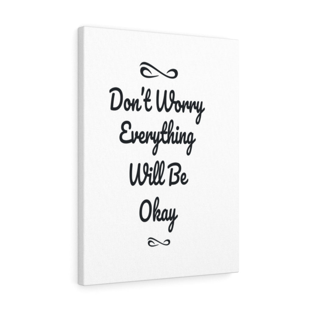 Scripture Walls Inspirational Wall Art Don't Worry Everything Will Be Okay Wall Art Motivation Wall Decor for Home Office Gym Inspiring Success Quote Print Ready to Hang Unframed-Express Your Love Gifts
