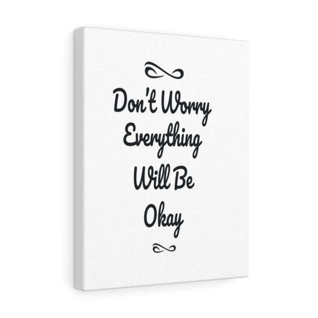 Scripture Walls Inspirational Wall Art Don't Worry Everything Will Be Okay Wall Art Motivation Wall Decor for Home Office Gym Inspiring Success Quote Print Ready to Hang Unframed-Express Your Love Gifts