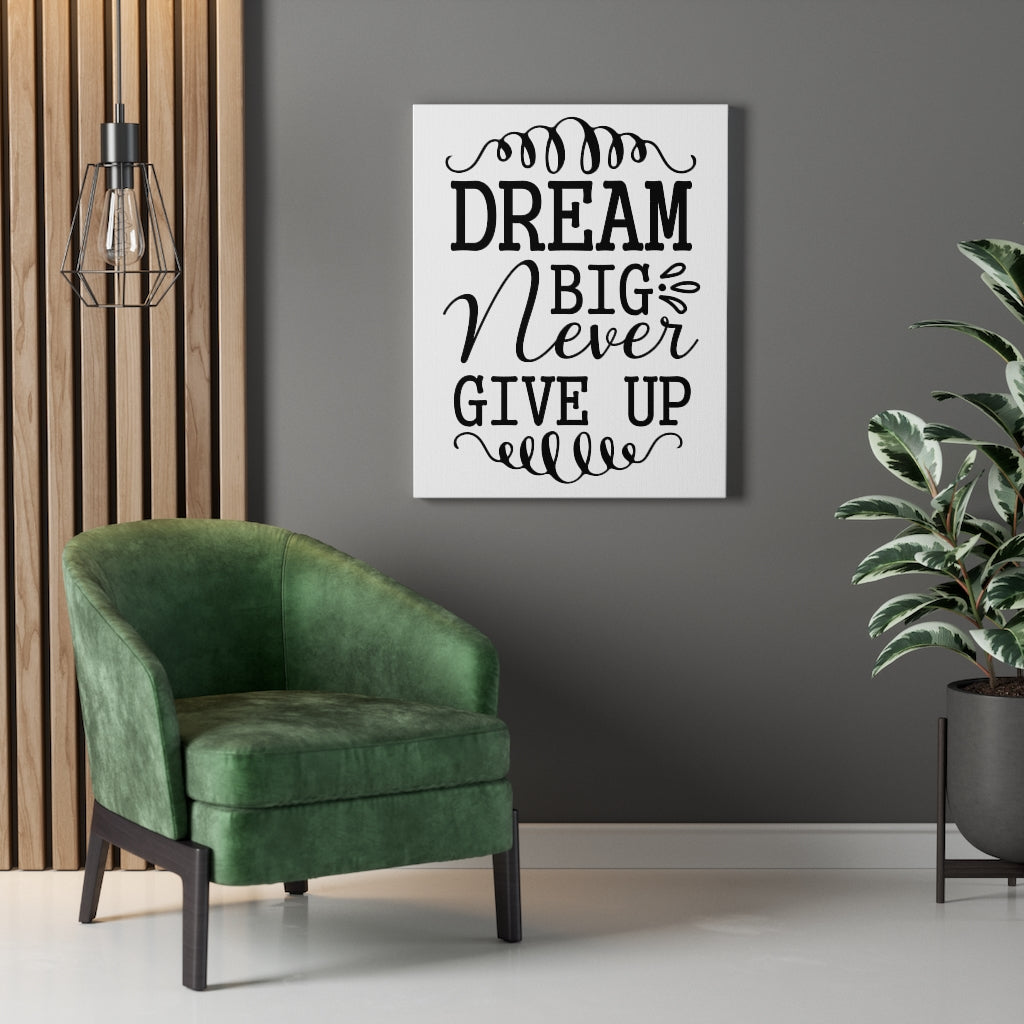 Scripture Walls Inspirational Wall Art Dream Big Never Give Up Wall Art Motivation Wall Decor for Home Office Gym Inspiring Success Quote Print Ready to Hang Unframed-Express Your Love Gifts