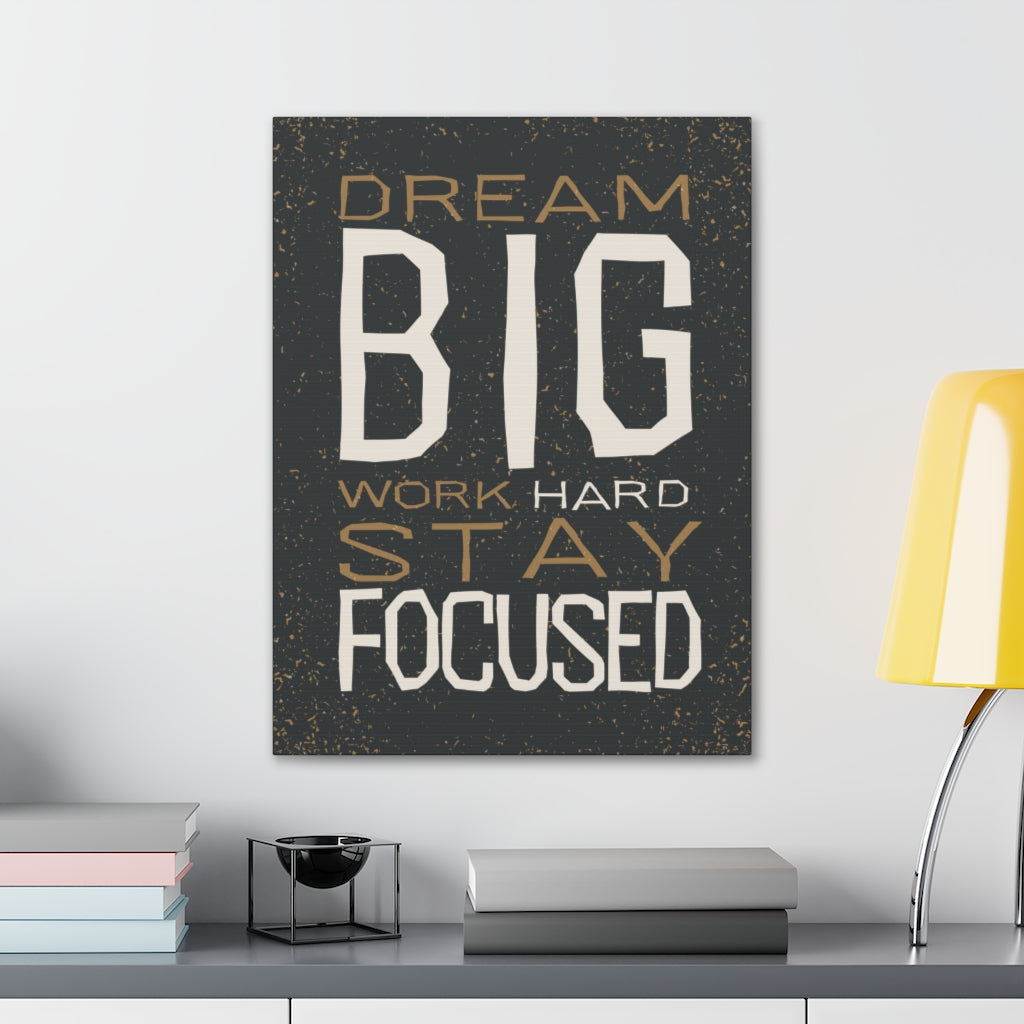 Scripture Walls Inspirational Wall Art Dream Big Stay Focused Motivation Wall Decor for Home Office Gym Inspiring Success Quote Print Ready to Hang Unframed-Express Your Love Gifts