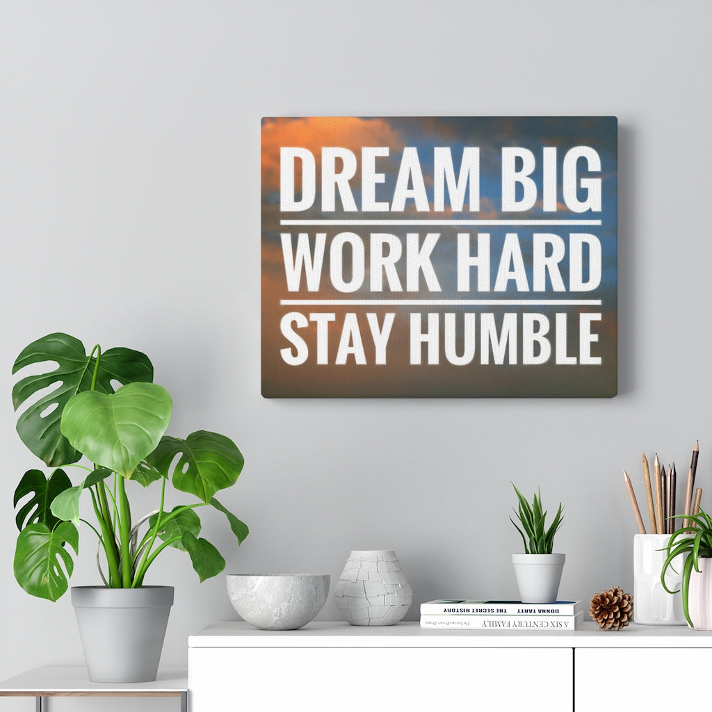 Scripture Walls Inspirational Wall Art Dream Big Work Hard Plain Motivational Print Ready to Hang Artwork Unframed-Express Your Love Gifts