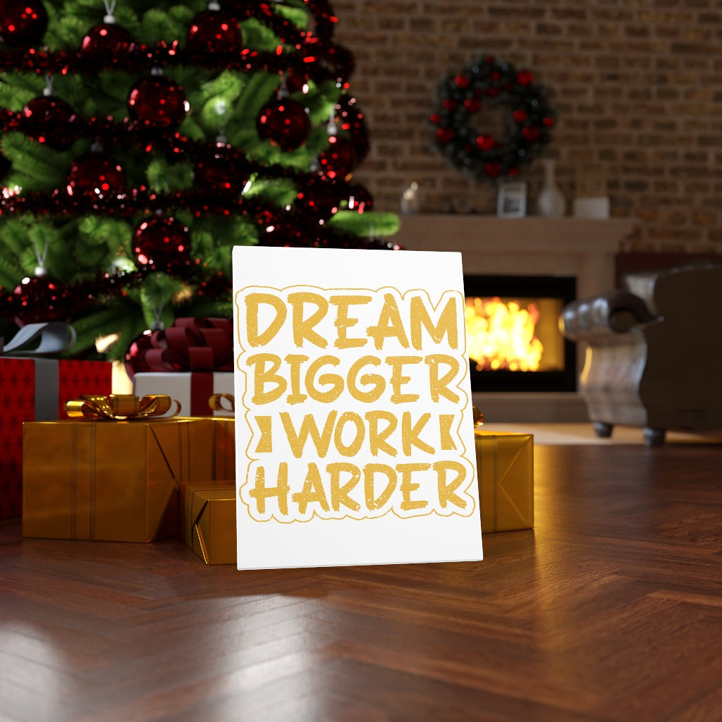 Scripture Walls Inspirational Wall Art Dream Bigger Work Harder Wall Art Motivation Wall Decor for Home Office Gym Inspiring Success Quote Print Ready to Hang Unframed-Express Your Love Gifts