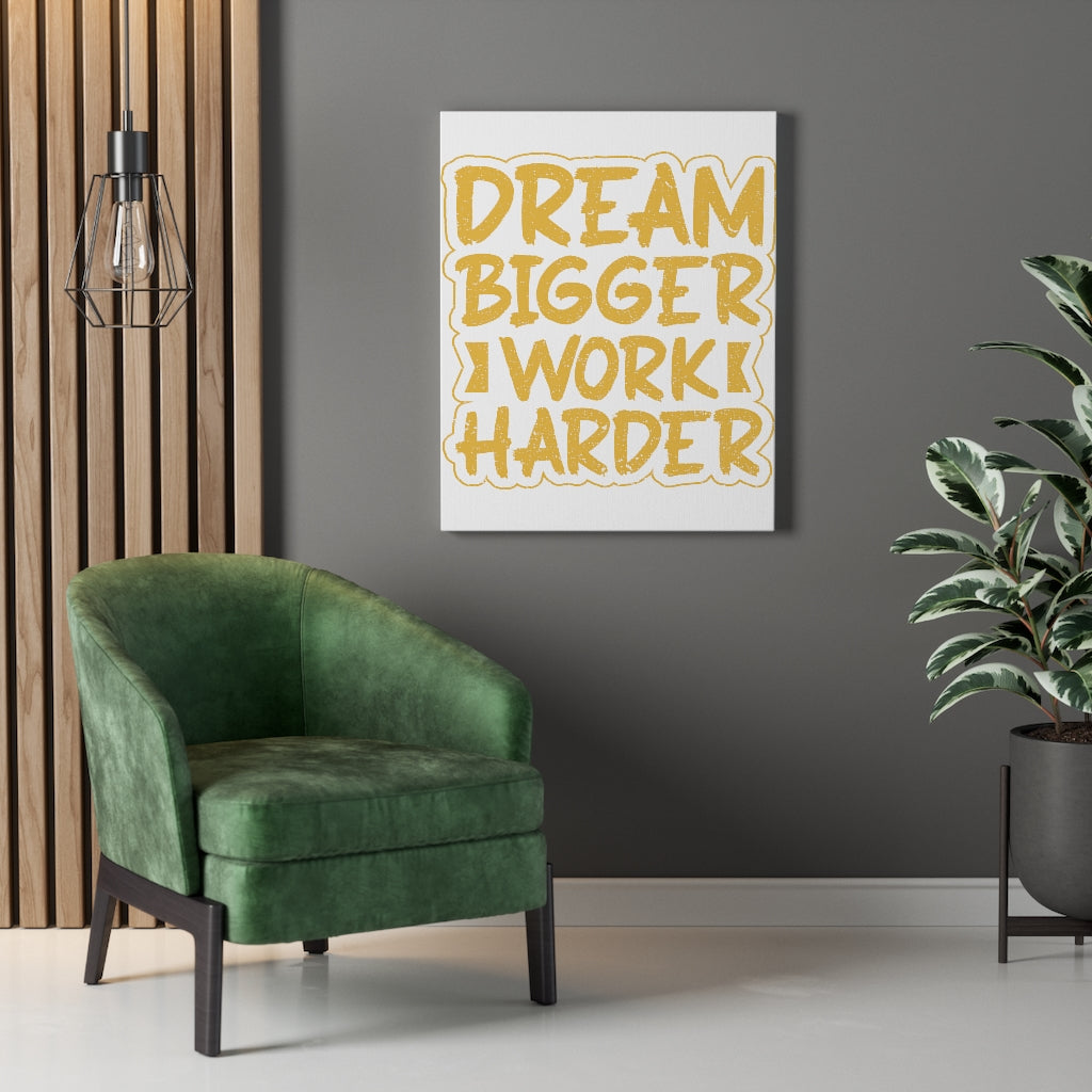 Scripture Walls Inspirational Wall Art Dream Bigger Work Harder Wall Art Motivation Wall Decor for Home Office Gym Inspiring Success Quote Print Ready to Hang Unframed-Express Your Love Gifts