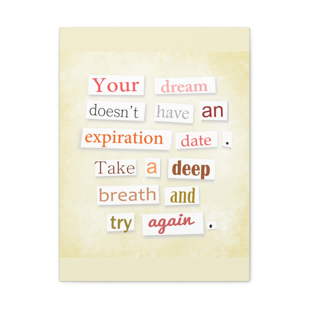 Scripture Walls Inspirational Wall Art Dream Doesn't Have Expiration Motivation Wall Decor for Home Office Gym Inspiring Success Quote Print Ready to Hang Unframed-Express Your Love Gifts