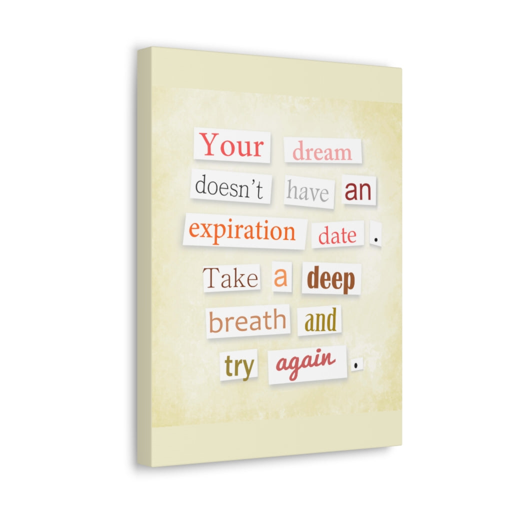 Scripture Walls Inspirational Wall Art Dream Doesn't Have Expiration Motivation Wall Decor for Home Office Gym Inspiring Success Quote Print Ready to Hang Unframed-Express Your Love Gifts