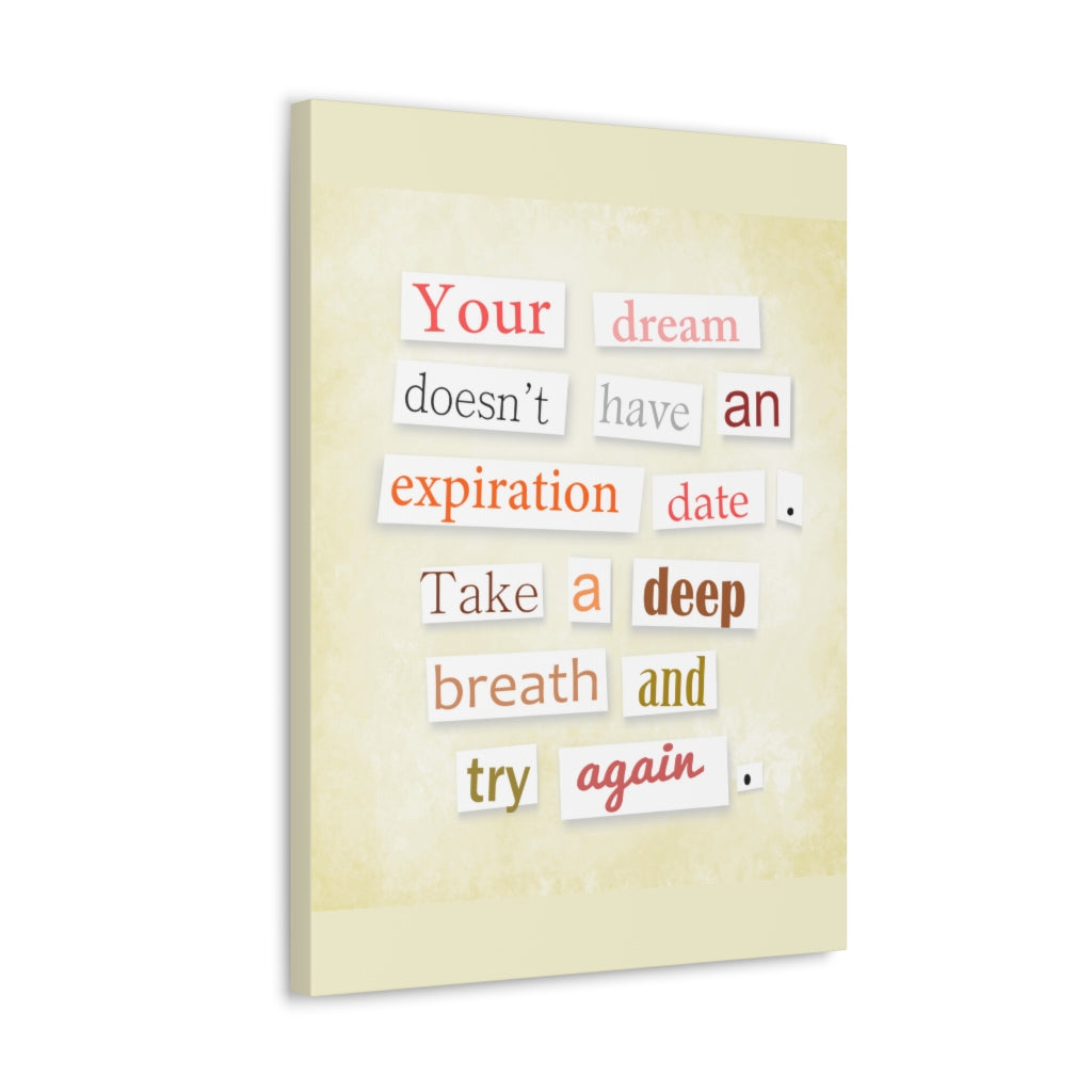 Scripture Walls Inspirational Wall Art Dream Doesn't Have Expiration Motivation Wall Decor for Home Office Gym Inspiring Success Quote Print Ready to Hang Unframed-Express Your Love Gifts