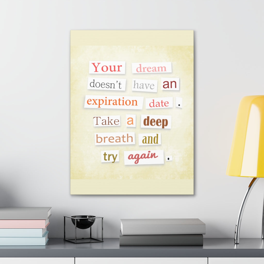 Scripture Walls Inspirational Wall Art Dream Doesn't Have Expiration Motivation Wall Decor for Home Office Gym Inspiring Success Quote Print Ready to Hang Unframed-Express Your Love Gifts