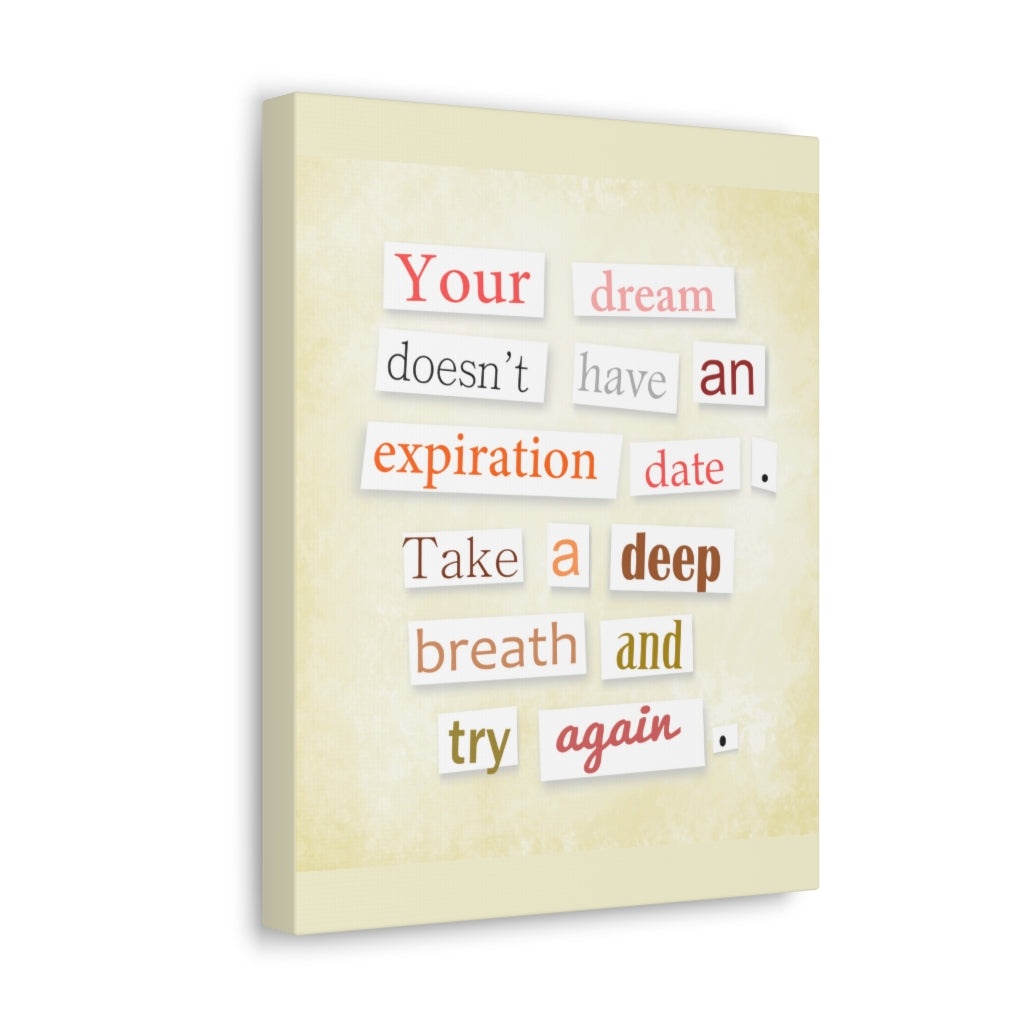 Scripture Walls Inspirational Wall Art Dream Doesn't Have Expiration Motivation Wall Decor for Home Office Gym Inspiring Success Quote Print Ready to Hang Unframed-Express Your Love Gifts