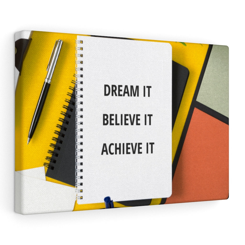 Scripture Walls Inspirational Wall Art Dream It Believe It Achieve It Motivational Print Ready to Hang Artwork Unframed-Express Your Love Gifts