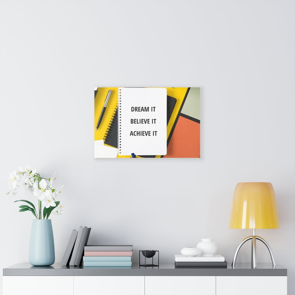 Scripture Walls Inspirational Wall Art Dream It Believe It Achieve It Motivational Print Ready to Hang Artwork Unframed-Express Your Love Gifts