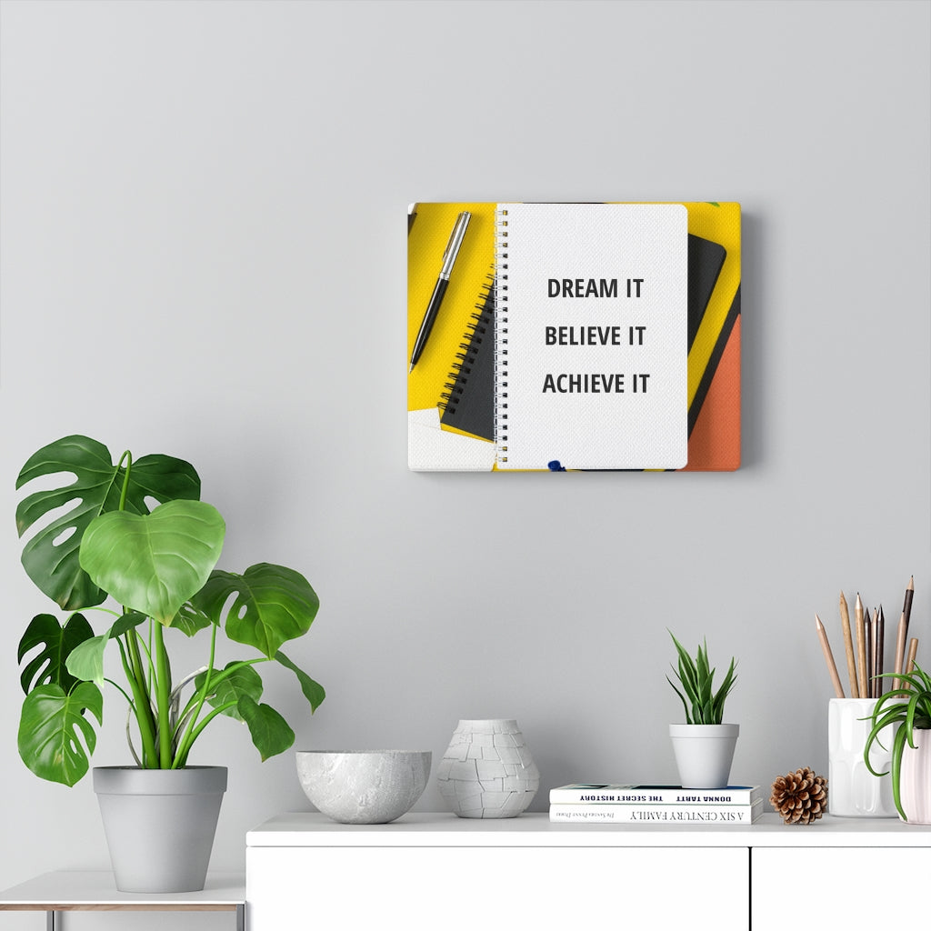 Scripture Walls Inspirational Wall Art Dream It Believe It Achieve It Motivational Print Ready to Hang Artwork Unframed-Express Your Love Gifts