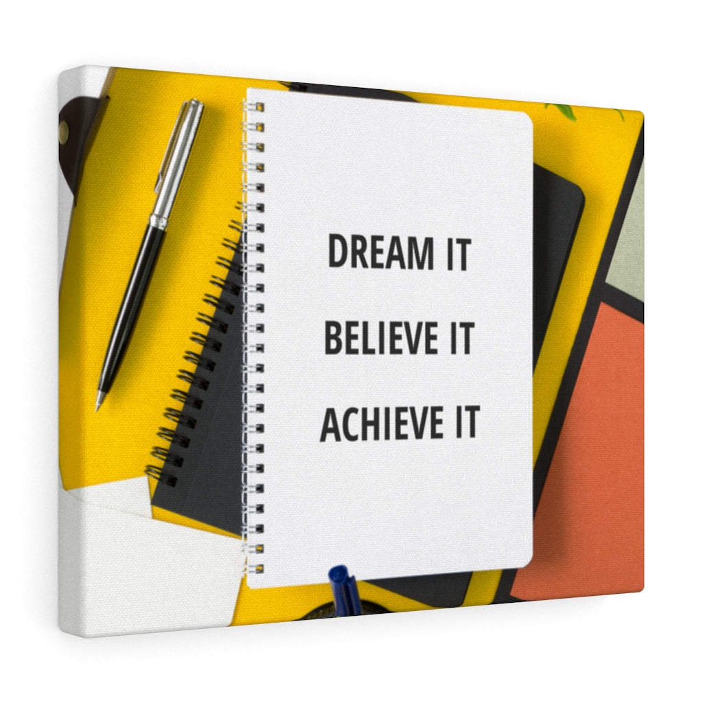 Scripture Walls Inspirational Wall Art Dream It Believe It Achieve It Motivational Print Ready to Hang Artwork Unframed-Express Your Love Gifts