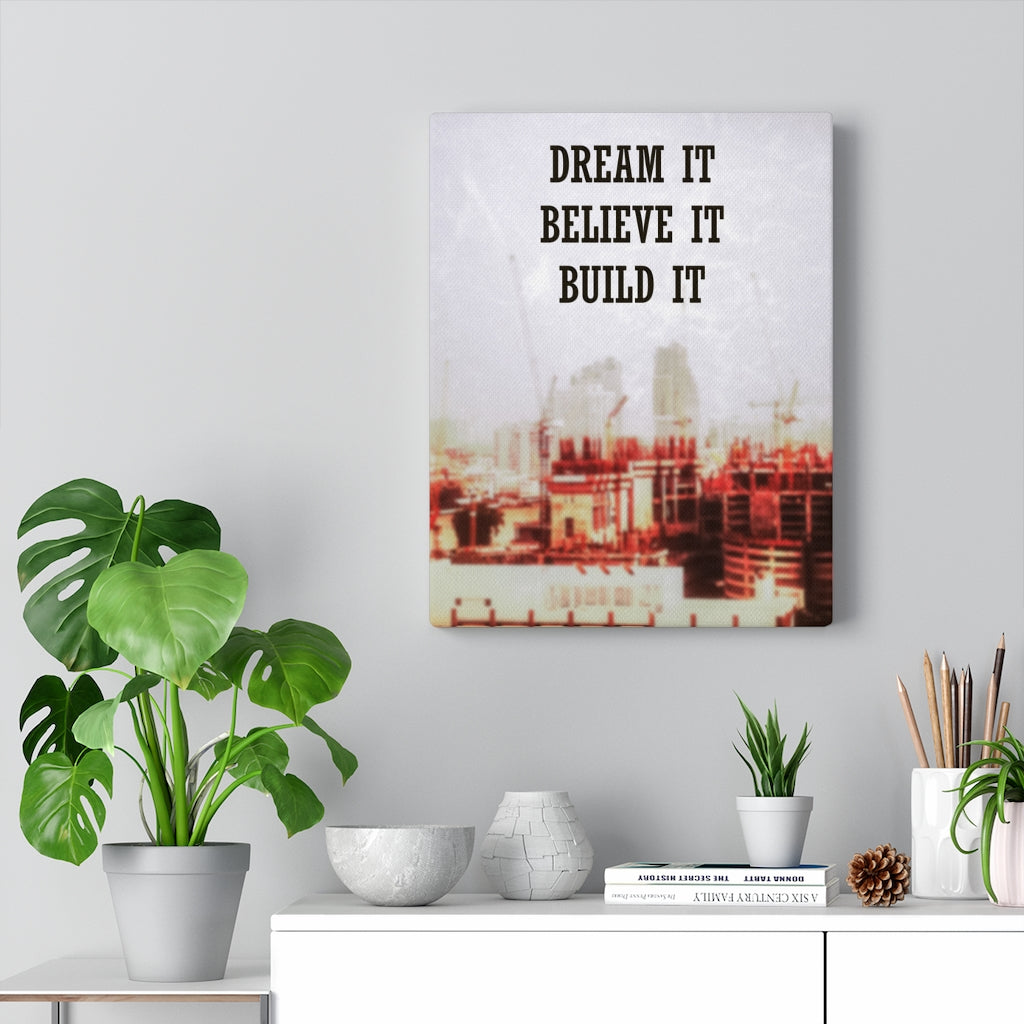 Scripture Walls Inspirational Wall Art Dream It Believe It Build It Motivational Print Ready to Hang Artwork Unframed-Express Your Love Gifts