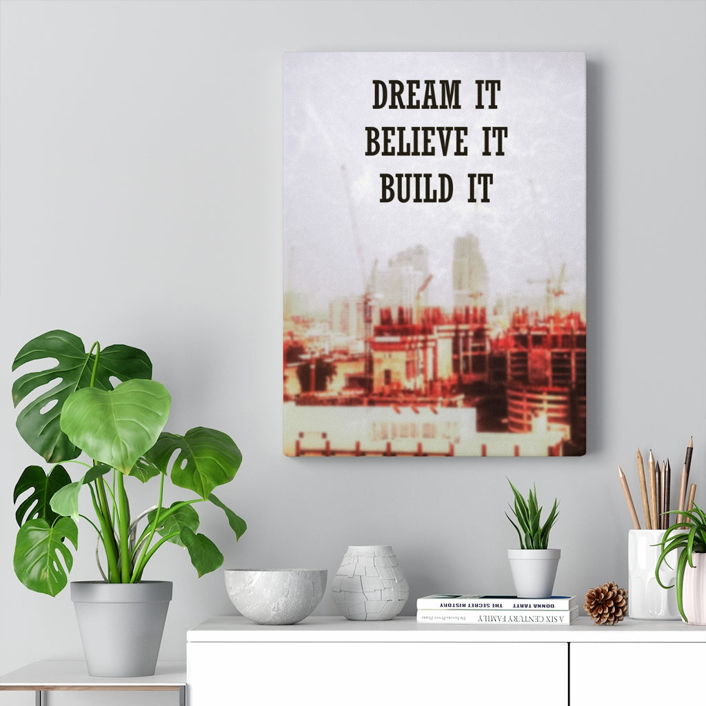 Scripture Walls Inspirational Wall Art Dream It Believe It Build It Motivational Print Ready to Hang Artwork Unframed-Express Your Love Gifts
