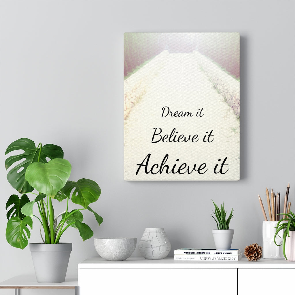 Scripture Walls Inspirational Wall Art Dream It Believe It Motivational Print Ready to Hang Artwork Unframed-Express Your Love Gifts