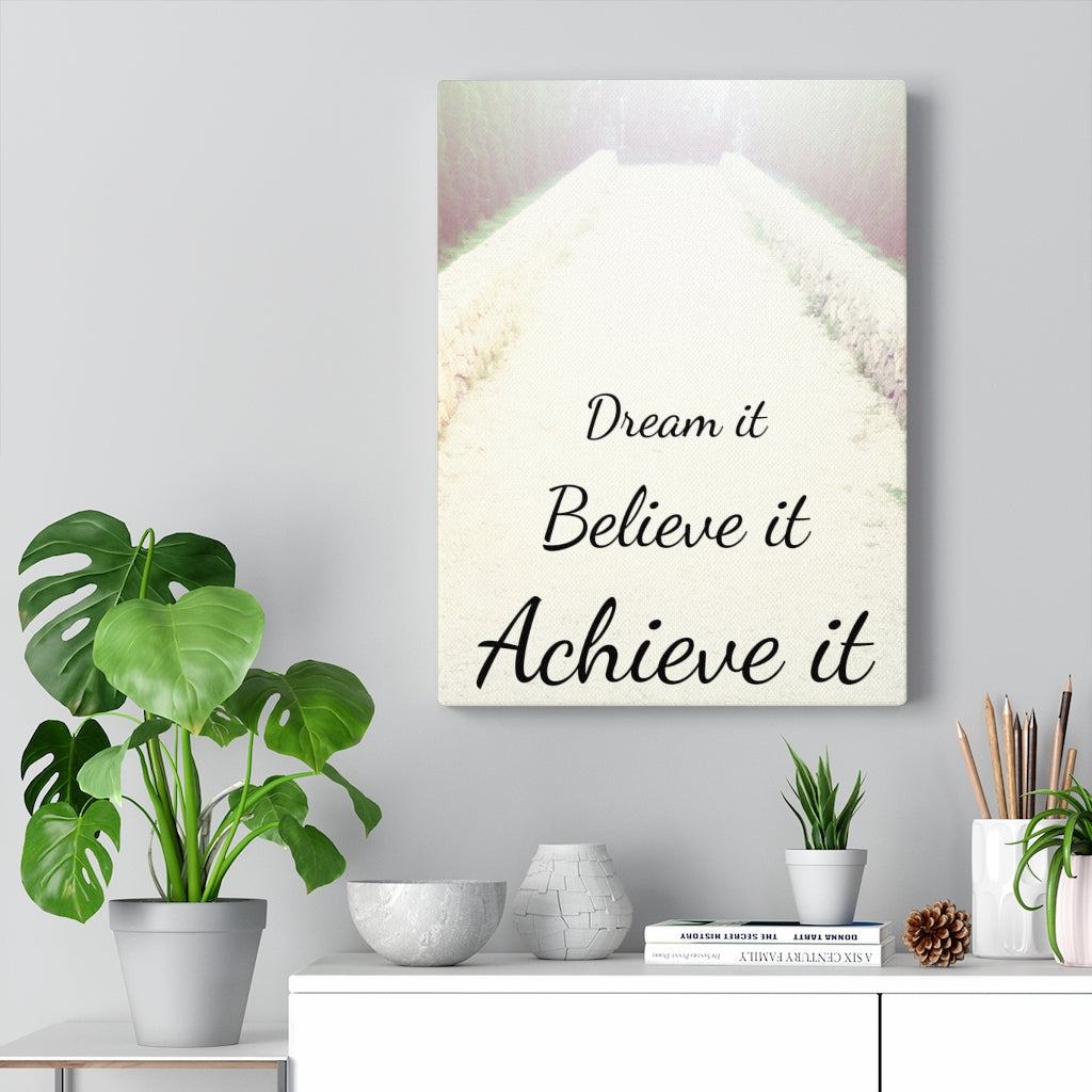 Scripture Walls Inspirational Wall Art Dream It Believe It Motivational Print Ready to Hang Artwork Unframed-Express Your Love Gifts